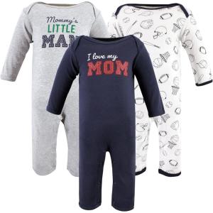 imageHudson Baby Girls Unisex Cotton Coveralls Love Mom 03 Months Love Mom 03 Months US