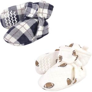 imageHudson Baby Cozy Warm Toddler Slipper Booties with Non Skid BottomFootball