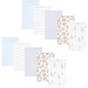 imageHudson Baby Cotton Flannel Burp Cloths 10Pack Modern Safari Friends One Size