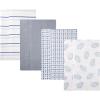 imageHudson Baby Cotton Flannel Burp Cloths 4Pack Little Sea Turtle One Size