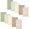 imageHudson Baby Infant Boys Cotton Flannel Burp Cloths 10Pack Monkey One Size