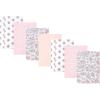 imageHudson Baby Infant Girls Cotton Flannel Burp Cloths 7Pack Pink Mint Floral One Size