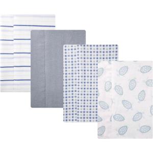 imageHudson Baby Cotton Flannel Burp Cloths 4Pack Little Sea Turtle One Size