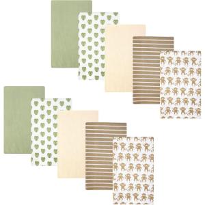 imageHudson Baby Infant Boys Cotton Flannel Burp Cloths 10Pack Monkey One Size