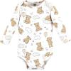 imageHudson Baby Unisex Baby Cotton LongSleeve Bodysuits Dream Big Teddy 1218 Months