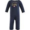 imageHudson Baby Unisex Baby Cotton Coveralls GirlDaddy Pink Navy 69 Months