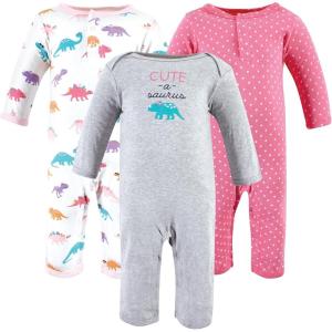imageHudson Baby Unisex baby Cotton Coveralls Cuteasaurus 03 Months Cuteasaurus 03 Months US