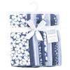 imageHudson Baby Unisex Baby Cotton Flannel Burp Cloths 12Pack Bundle Multi Color Boy Elephant One SizeBlue Cosmos