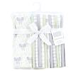 imageHudson Baby Unisex Baby Cotton Flannel Burp Cloths 12Pack Bundle Multi Color Boy Elephant One SizeLeafy Elephant