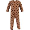 imageHudson Baby Unisex Cotton Sleep and Play Bodysuit and Bandana Bib SetCinnamon Hearts
