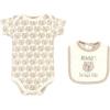 imageHudson Baby Unisex Cotton Sleep and Play Bodysuit and Bandana Bib SetSnuggle Bear