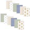 imageHudson Baby Unisex Baby Cotton Flannel Burp Cloths 12Pack Bundle Multi Color Boy Elephant One SizeModern Lion