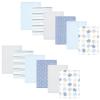 imageHudson Baby Unisex Baby Cotton Flannel Burp Cloths 12Pack Bundle Multi Color Boy Elephant One SizeMulti Color Boy Elephant