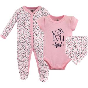 imageHudson Baby Unisex Cotton Sleep and Play Bodysuit and Bandana Bib SetBeyoutiful