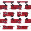 imageHudson Baby Unisex Baby Cotton Flannel Receiving Blankets One SizeFire Truck