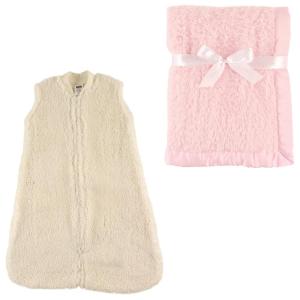 imageSherpa Blanket ampamp Wearable Sherpa Sleeping Bag 2PackPinkCream