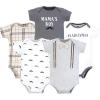 imageHudson Baby Infant Boy Cotton Bodysuits Plaid Bow Tie Preemie