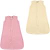 imageHudson Baby Safe Sleep Fleece Wearable Sleeping Bag Pink and Cream 06 Months