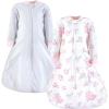 imageHudson Baby unisexbaby Longsleeve Fleece Sleeping BagBasic Pink Floral