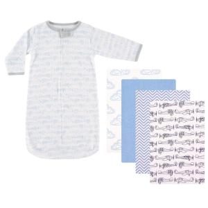 imageHudson Baby Flannel Blanket 4Pack ampamp Interlock Sleeping Bag 06MAirplane