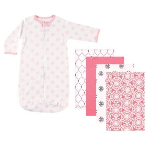 imageHudson Baby Flannel Blanket 4Pack ampamp Interlock Sleeping Bag 06MScroll