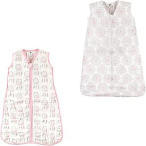 imageHudson Baby Safe Sleep Wearable Sleeping Bag Muslin ampamp Jersey Cotton 2 Pack Dream CatcherModern Floral 612 Months