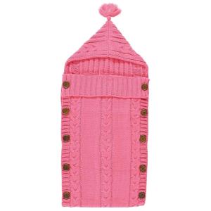 imageHudson Baby Unisex Baby Knitted Baby Lounge Stroller Wrap Sack Charcoal One SizeAzalea Pink