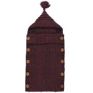 imageHudson Baby Unisex Baby Knitted Baby Lounge Stroller Wrap Sack Charcoal One SizeBurgundy