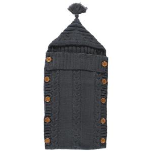 imageHudson Baby Unisex Baby Knitted Baby Lounge Stroller Wrap Sack Charcoal One SizeCharcoal