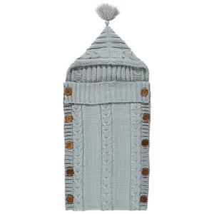 imageHudson Baby Unisex Baby Knitted Baby Lounge Stroller Wrap Sack Charcoal One SizeGray