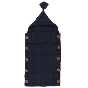 imageHudson Baby Unisex Baby Knitted Baby Lounge Stroller Wrap Sack Charcoal One SizeNavy