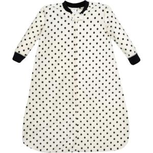 imageHudson Baby Unisex Baby LongSleeve Fleece Sleeping BagBlack Cream Dot