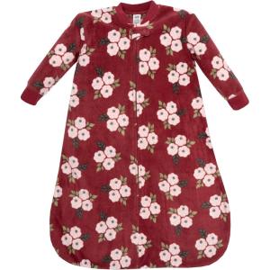 imageHudson Baby Unisex Baby LongSleeve Fleece Sleeping BagBurgundy Floral