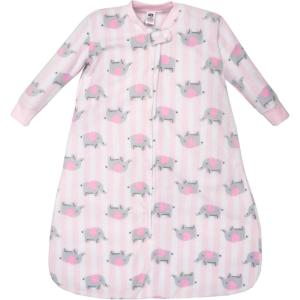 imageHudson Baby Unisex Baby LongSleeve Fleece Sleeping BagElephant Stripe