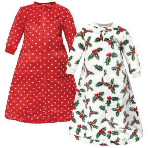 imageHudson Baby Unisex Baby Plush LongSleeve Sleeping Bag Sack Wearable Blanket Holly 09 MonthsHolly