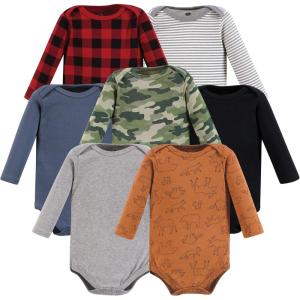 imageHudson Baby babyboys Cotton Longsleeve Bodysuits 7packInto the Woods Prints