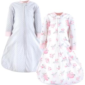 imageHudson Baby unisexbaby Longsleeve Fleece Sleeping BagBasic Pink Floral