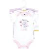 imageHudson Baby Infant Girl Cotton Bodysuits Elephant Butterfly 69 Months