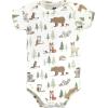 imageHudson Baby Unisex Baby Cotton Bodysuits Forest Animals 3Pack 03 Months