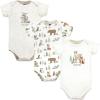 imageHudson Baby Unisex Baby Cotton Bodysuits Forest Animals 3Pack 03 Months