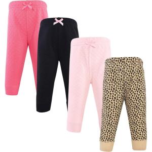 imageHudson Baby UnisexBaby Quilted Jogger Pants 4pkLeopard