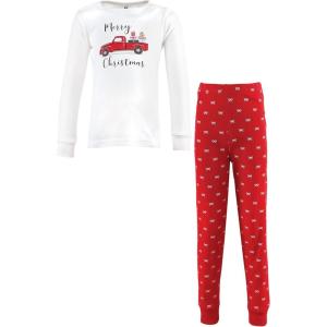 imageHudson Baby unisexbaby Cotton Pajama SetRed Truck Bows