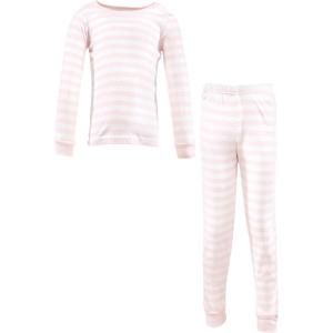imageHudson Baby unisexbaby Cotton Pajama SetSoft Pink Stripe