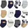 imageHudson Baby Unisex Baby Cotton Rich Baby Terry Socks 24PackBlue Forest