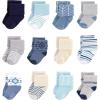 imageHudson Baby Unisex Baby Cotton Rich Baby Terry Socks 24PackBlue Gray Solid