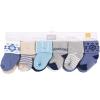 imageHudson Baby Unisex Baby Cotton Rich Baby Terry Socks 24PackBlue Gray Solid