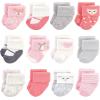 imageHudson Baby Unisex Baby Cotton Rich Baby Terry Socks 24PackGirl Woodland