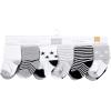 imageHudson Baby Unisex Baby Cotton Rich Baby Terry Socks 24PackGray Black Stars