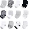 imageHudson Baby Unisex Baby Cotton Rich Baby Terry Socks 24PackGray Black Stars