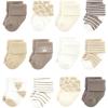 imageHudson Baby Unisex Baby Cotton Rich Baby Terry Socks 24PackModern Giraffe